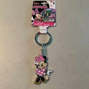 Disney Minnie Mouse Pink and Black Keychain